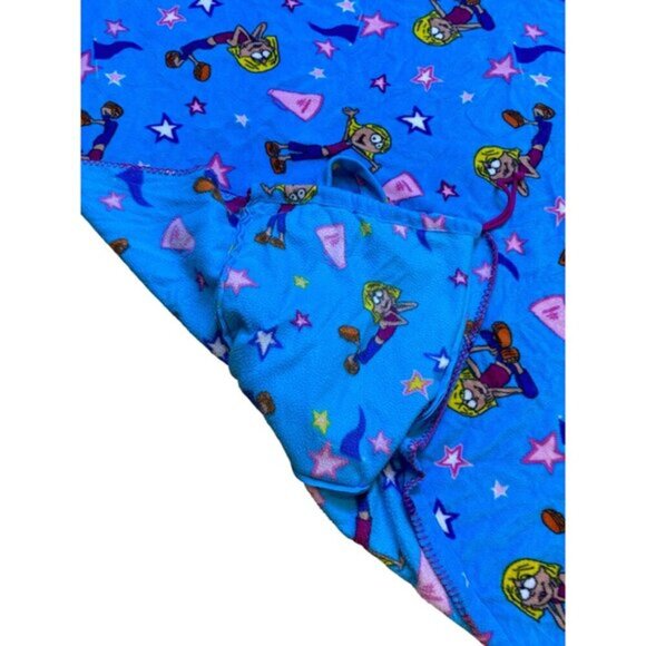 Y2K 00 Lizzie Mcguire Fleece Blanket Bag With Attached Drawstring Backpack 59" X - Picture 4 of 6